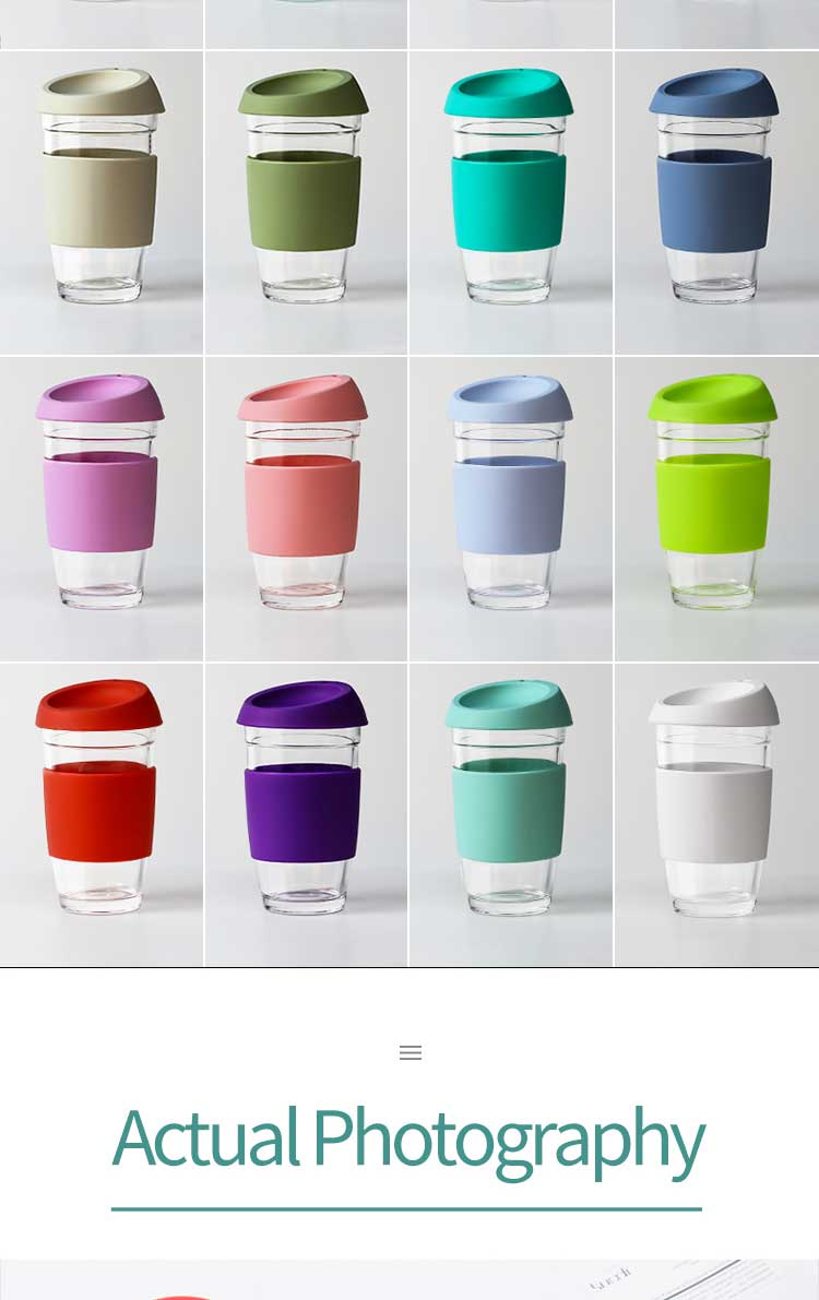 8oz Custom Logo Reusable Coffee Cup With Silicone Lid and Sleeve(图9)