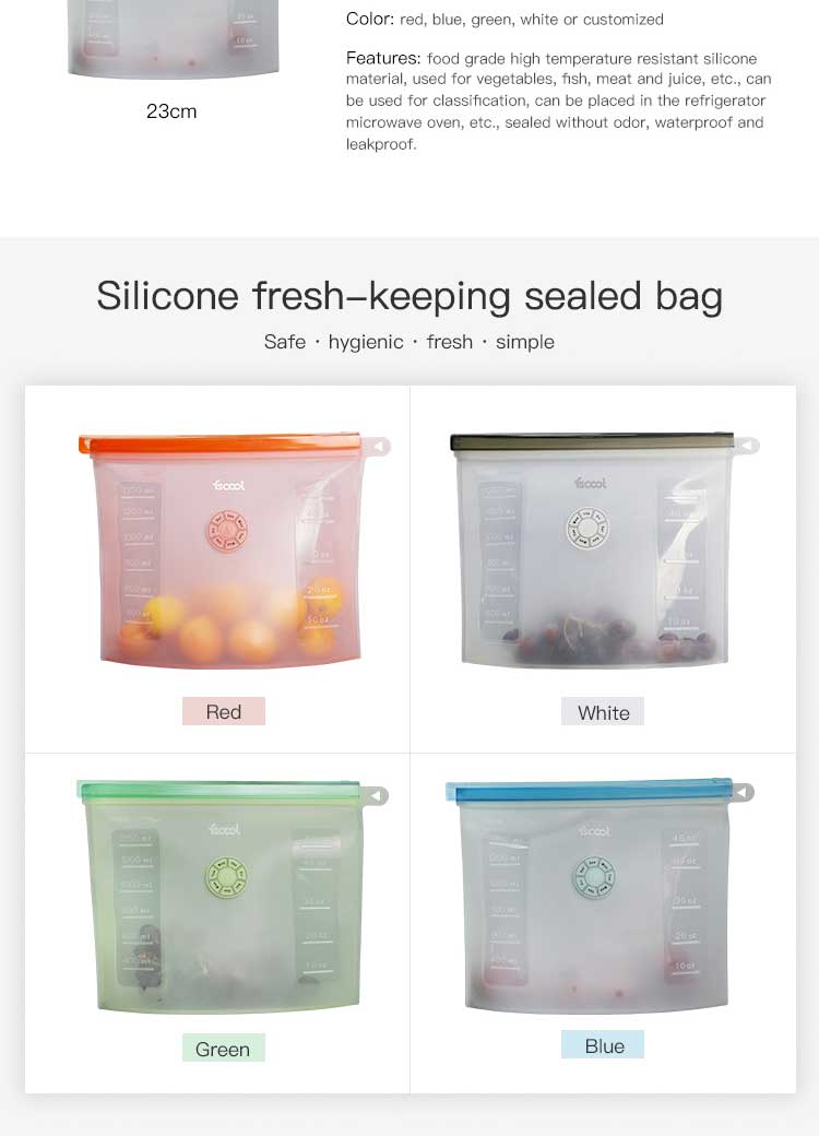 Kitchen Preservation Silicone Food Storage Bag Wholesale(图7)